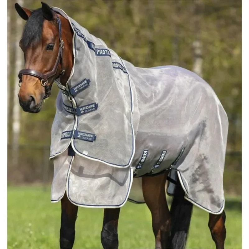 Rambo Protector Fly Rug - Oatmeal/Navy/White/Beige